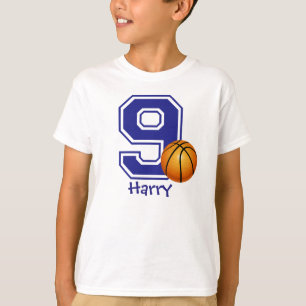 Camiseta 9.º Nacimiento niño baloncesto personalizado