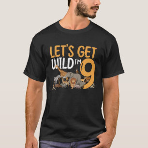 Camiseta 9.º Nacimiento Zoológico Safari Jungle Animal   Va
