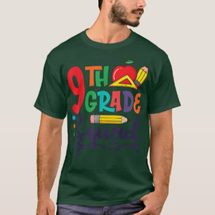 Camiseta 9.º Profesor Grado Squad Gratuito De Vuelta A Scho