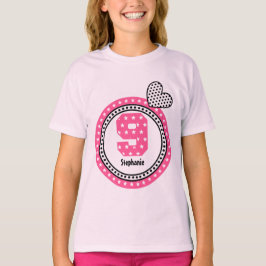Camiseta 9.º regalo de cumpleaños Estrellas Nombre personal