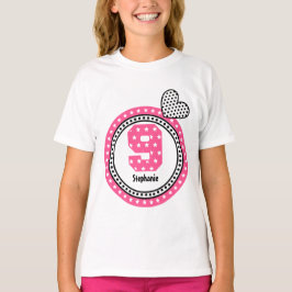 Camiseta 9.º regalo de cumpleaños Estrellas Nombre personal