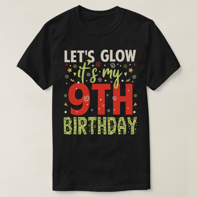 Camiseta 9.º Regalo De Cumpleaños Para Niños Chicas (Diseño del anverso)