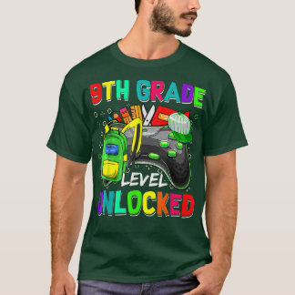 Camiseta 9.º videojuego desbloqueado de nivel de grado de v