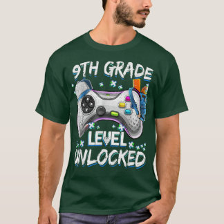 Camiseta 9.º videojuego desbloqueado de nivel de grado de v