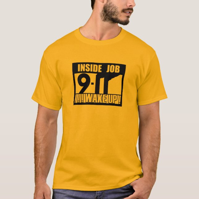 Camiseta 9-11 el TRABAJO INTERIOR DESPIERTA - 911 la (Anverso)