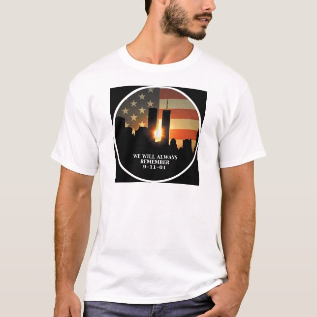 Camiseta 9-11 recuerde - nunca olvidaremos (Anverso)