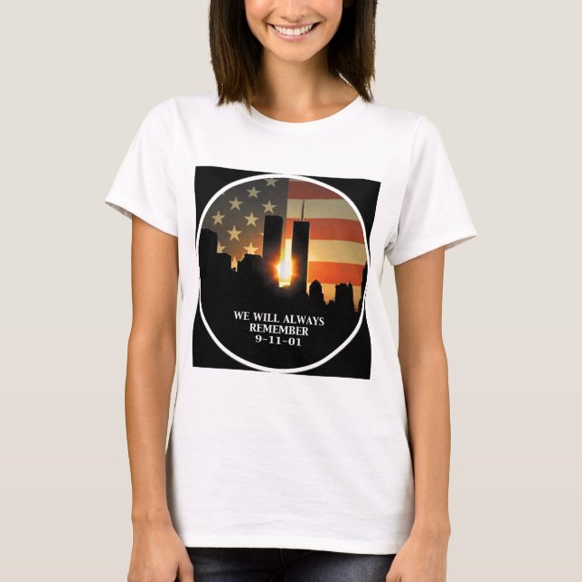 Camiseta 9-11 recuerde - nunca olvidaremos (Anverso)