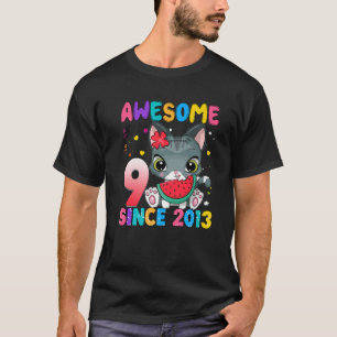 Camiseta 9 Años De Edad Novena Chicas De Cumpleaños Cutan U