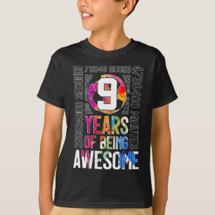 Camiseta 9 Años De Ser Increíble Fútbol 9 Cumpleaños 