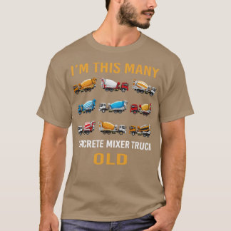 Camiseta 9 años Im This Many Concrete Mixer Truck 9B