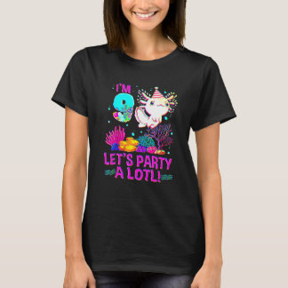 Camiseta 9 años Noveno cumpleaños Chicas de niños Axolotl