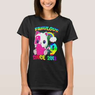 Camiseta 9 años Noveno cumpleaños lindo gato Chica fabulous