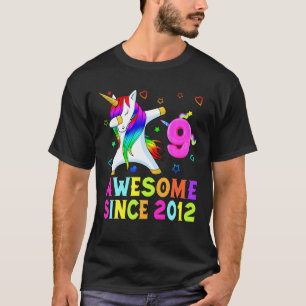 Camiseta 9 Años, Noveno Cumpleaños Unicornio Dabbing Fabulo