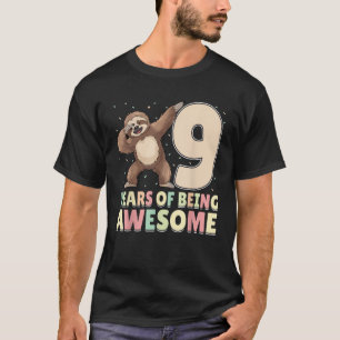 Camiseta 9 Años Siendo Increíble Perezoso Haciendo Dabbing 