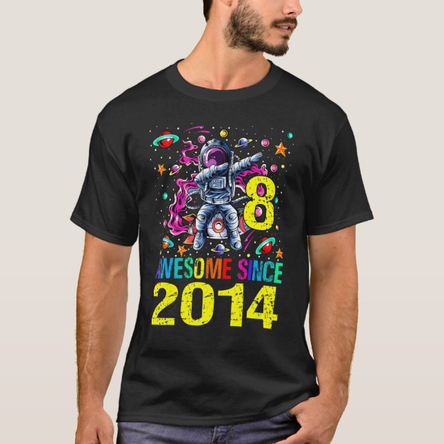Camiseta 9 Awesome Since 2013 Astronaut 9th Birthday Space (Anverso)