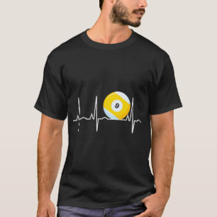 Camiseta 9 Ball Heartbeat - Pool Player Nueve Ball Heartbea