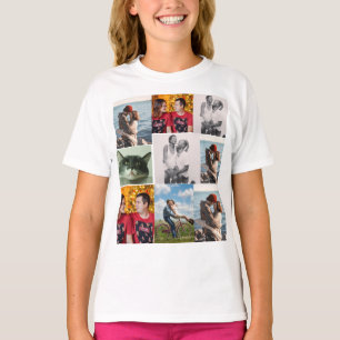 Camiseta 9 Colage Personalizado Personalizado de Fotos