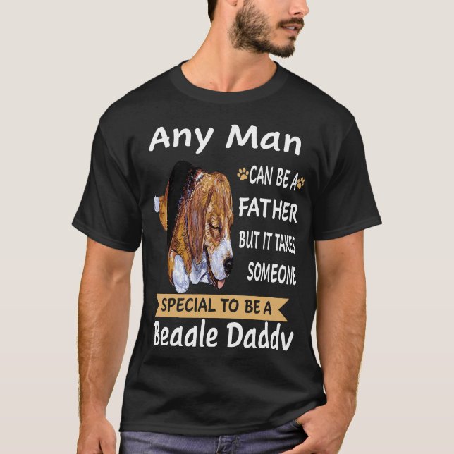 Camiseta 9 Cualquier hombre - Beagle Daddy (Anverso)