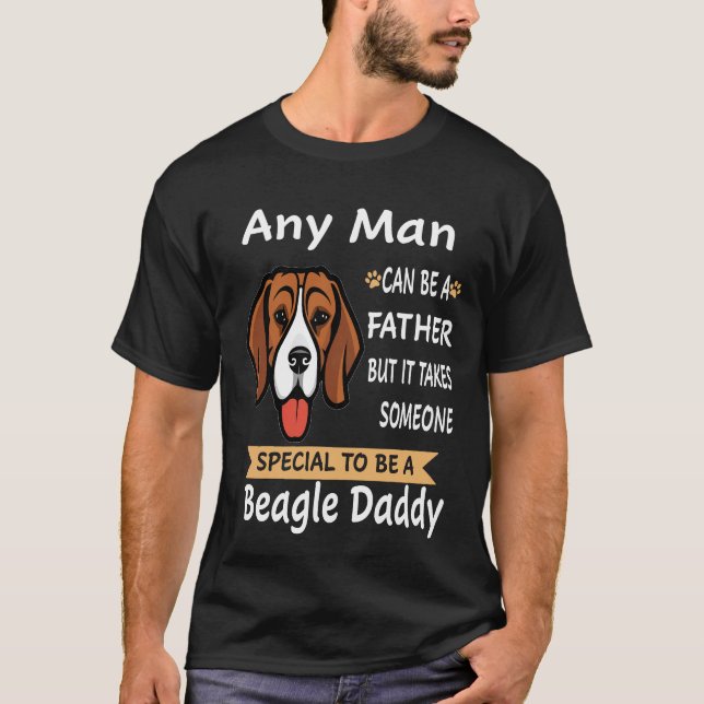 Camiseta 9 Cualquier hombre - Beagle Daddy 43 (Anverso)