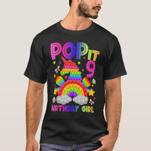 Camiseta 9 Cumpleaños Fidget Toy Pop It Birthday Chica 9 Sí