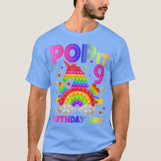 Camiseta 9 Cumpleaños Fidget Toy Pop It Birthday Chica 9 Sí