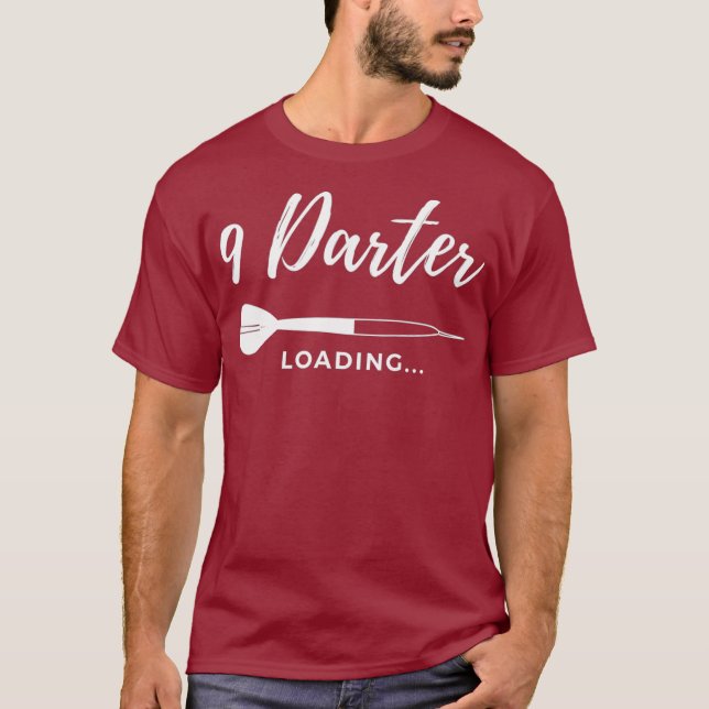 Camiseta 9 Darter Loading Dartplayer Gift 180 Cita Dart (Anverso)