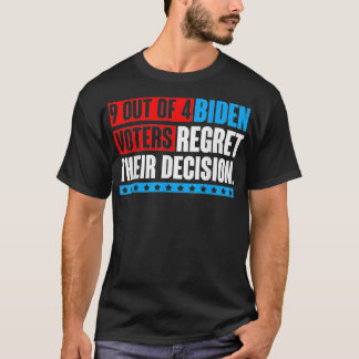 Camiseta 9 de cada 4 biden o lamentan su decisión Funny Pre