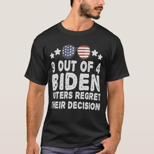 Camiseta 9 de los 4 votantes de Biden lamentan su decisión (Anverso)