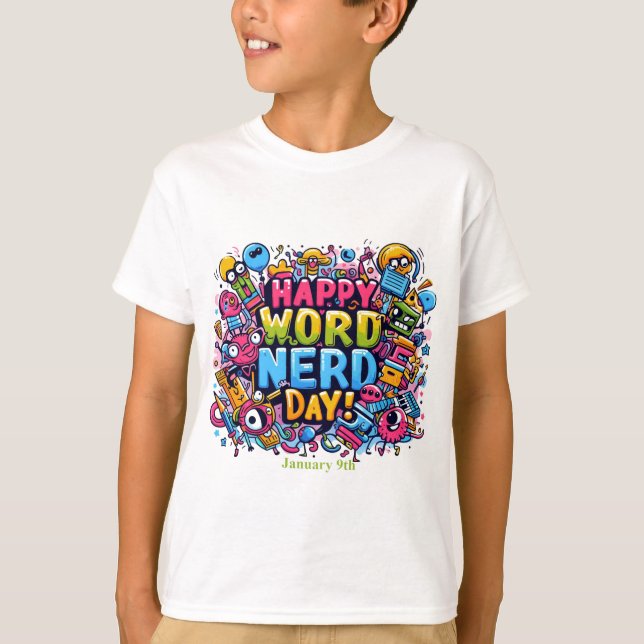 Camiseta 9 ene. - Día del nerd de la palabra (Anverso)