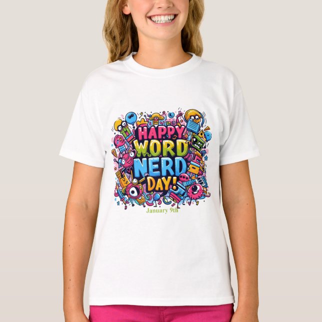 Camiseta 9 ene. - Día del nerd de la palabra (Anverso)