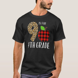 Camiseta 9 Es Para El Maestro De 9º Grado Leopard Buffalo P