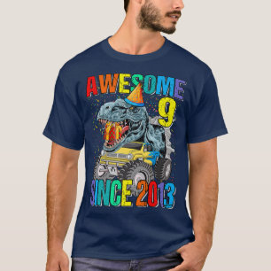 Camiseta 9 Increíble Desde 2013 Dinosaurio Camión Monstruo