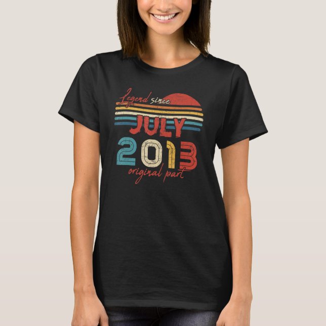 Camiseta 9 Leyenda de cumpleaños desde julio de 2013 Parte  (Anverso)