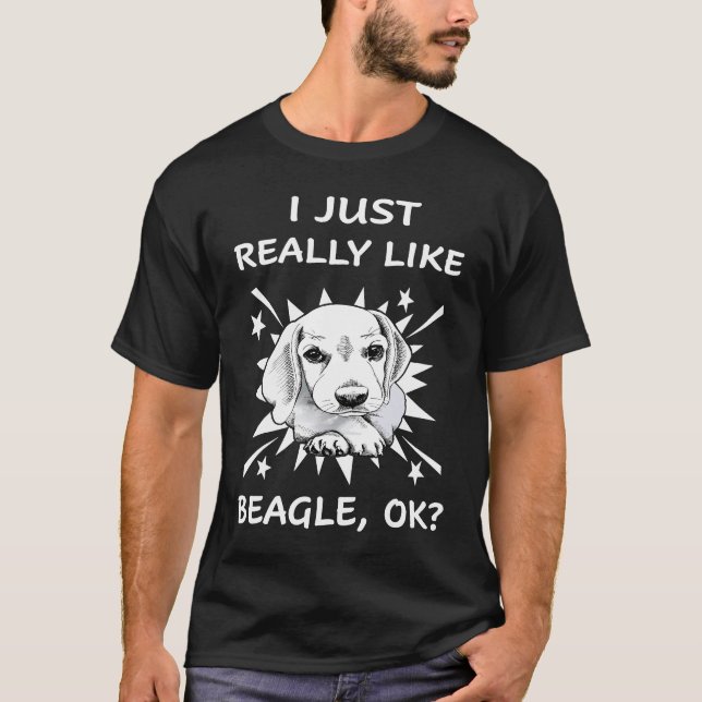 Camiseta 9 Me gusta mucho Beagle 144 (Anverso)