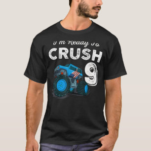 Camiseta 9. Niños de cumpleaños que estoy listo para aplast