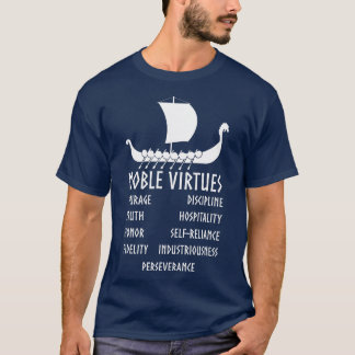 Camiseta 9 Noble Virtud Nórdica Mitología Nueve Virtud Viki