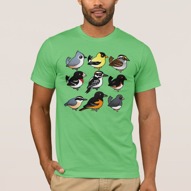 Camiseta 9 pájaros de nordeste del patio trasero de los (Anverso)