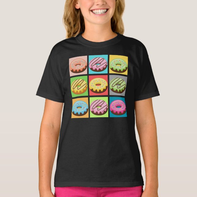 Camiseta 9 sabores de donut (Anverso)
