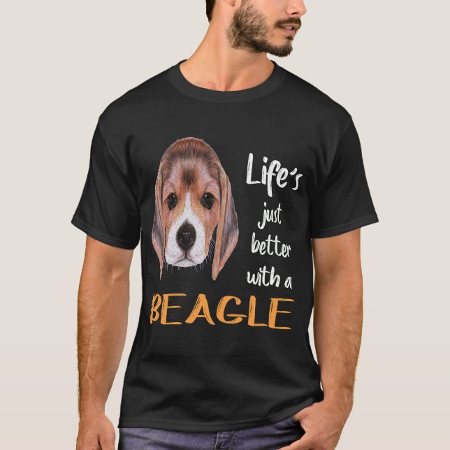 Camiseta 9 Una Vida Mejor Con Un Beagle (Anverso)