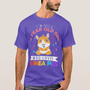 Camiseta 9 Year Old Girl Who Loves Guinea Pigs Lover Wheek 