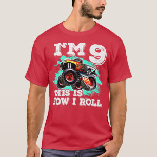 Camiseta 9 Years Old Birthday Boys Monster Truck This is Ho