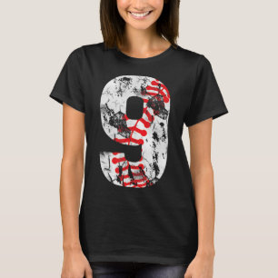 Camiseta 9 Years Old Gifts Number 9 Baseball 9th Birthday B