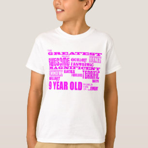 Camiseta 9nos cumpleaños de los chicas: 9 años más grand