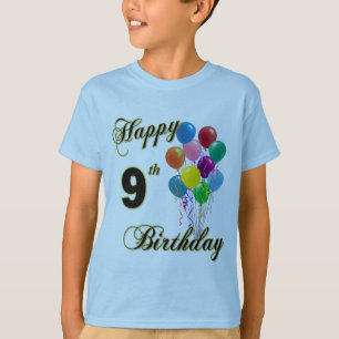 Camiseta 9nos regalos de cumpleaños y ropa felices del