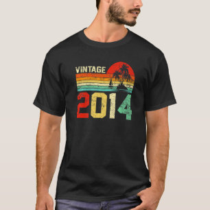 Camiseta 9th Birthday  Vintage 2014 Retro Boy Girl 9 Years 