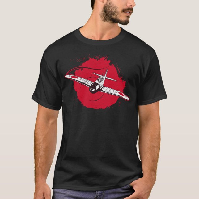 Camiseta A6M Zero | World War 2 Japanese Plane Retro (Anverso)