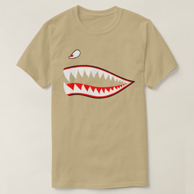 Camiseta A-10 A10 Thunderbolt II 2 Warthog Shark Teeth Mout (Diseño del anverso)