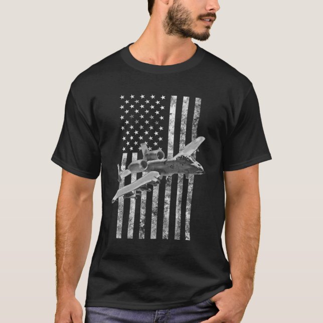 Camiseta A-10 Thunderbolt II Bandera estadounidense - A-10  (Anverso)