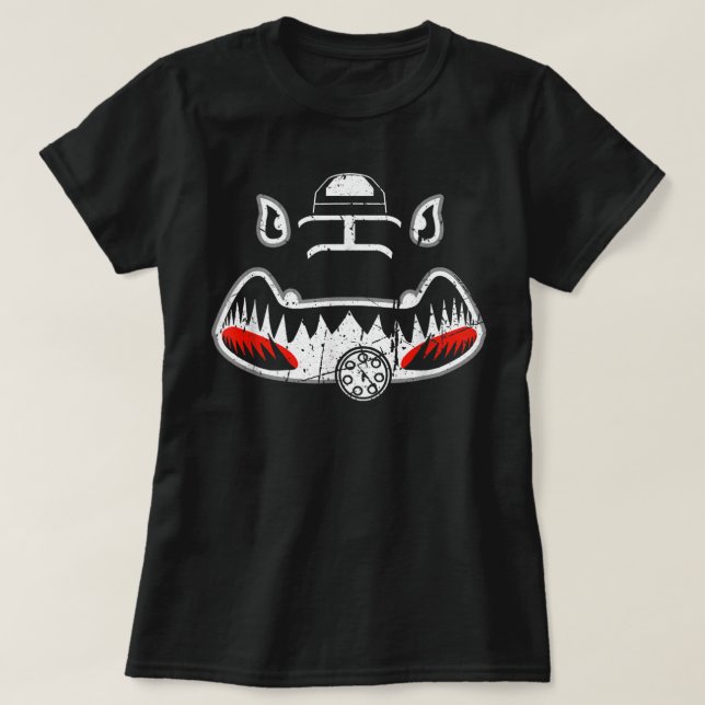 Camiseta A-10 Tornillo de cerrojo II Boca de tiburón Art Wa (Diseño del anverso)