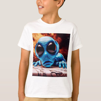Camiseta a-57 Personal, Extraterrestre Azul Curioso